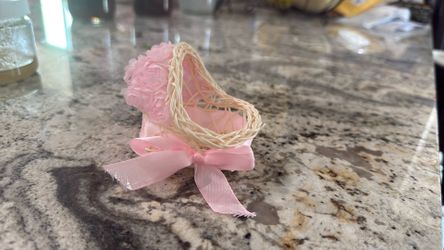 Handmade Baby Bassinet Shower Favor Girl