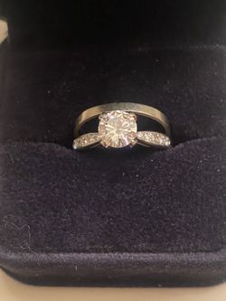 1.5 Total Carat Moissanite Engagement Ring