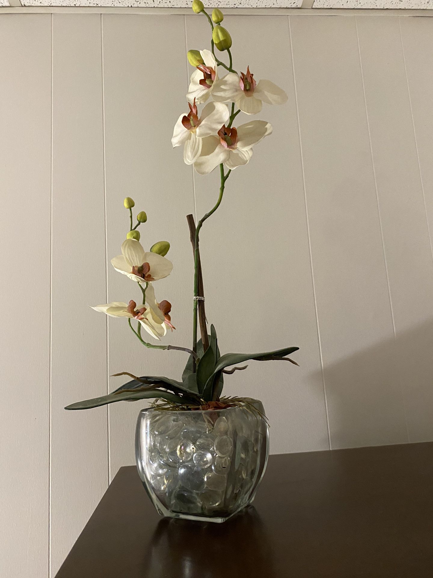 White Orchid Faux Plant