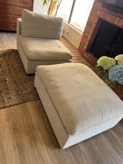 Sectional Sofa Chair with matching Ottoman Set
