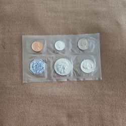 1963 UNITED STATES US Half Dollar Quarter Dime Proof 6 Coin Set 3 Silver