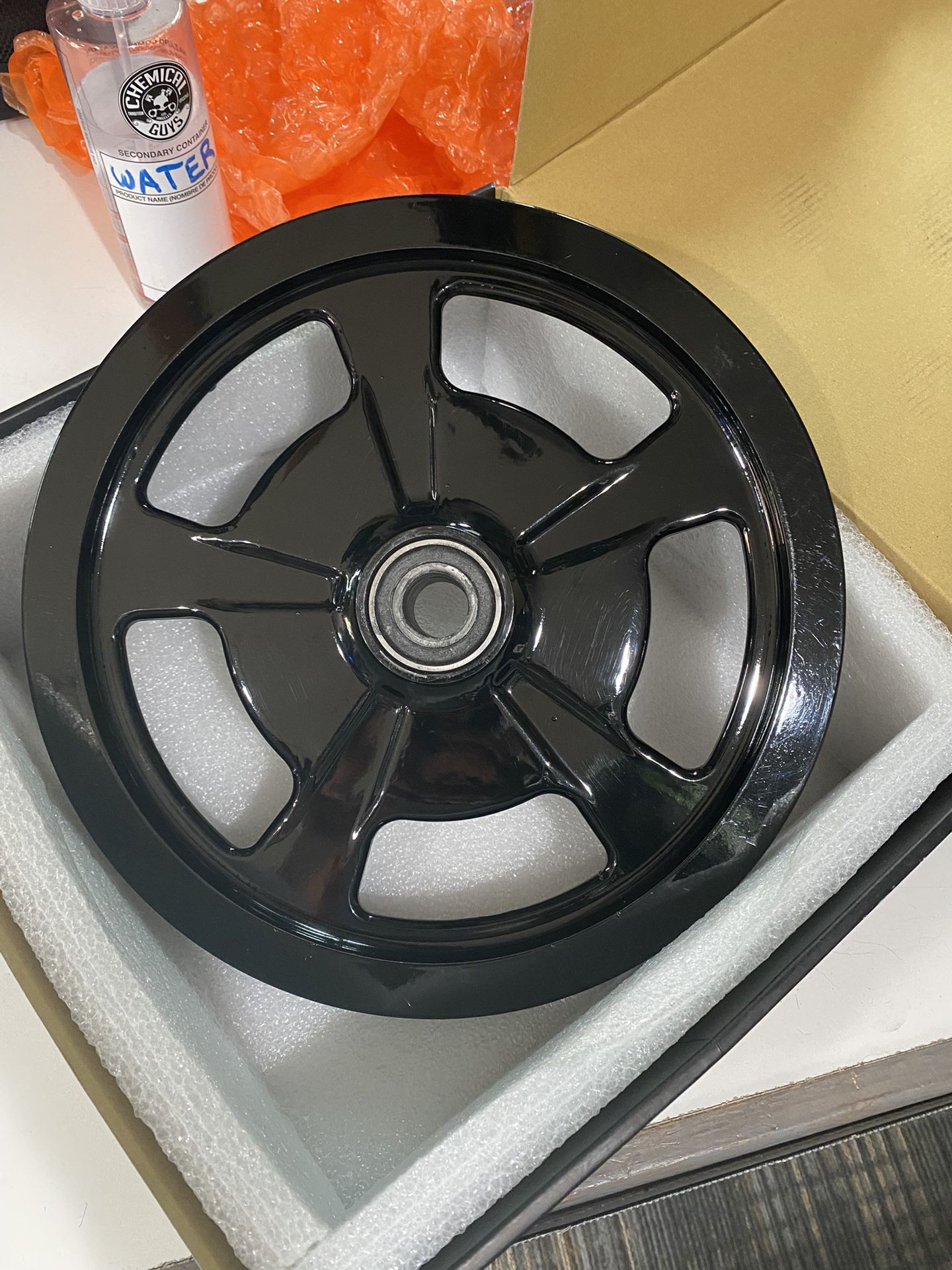 Rear Pulley Gloss Black Harley Davidson