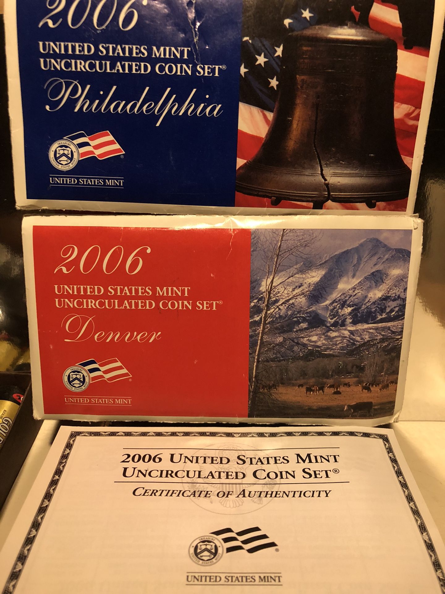 2006Uncirculated 20 Piece Set ( Denver & Philadelphia )