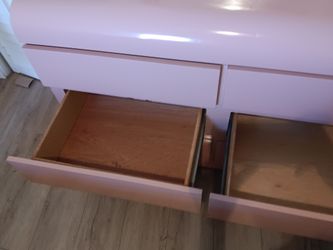 Pink Vanity Furniture 6 Wooden Drawers Dresser for Sale in Miami, FL -  OfferUp