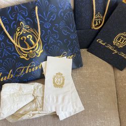 Club 33 Disney Bags, Tissue And Napkins 