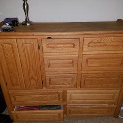 Oak Mule Chest And Armoire 