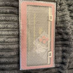 Dark Pink License Plate