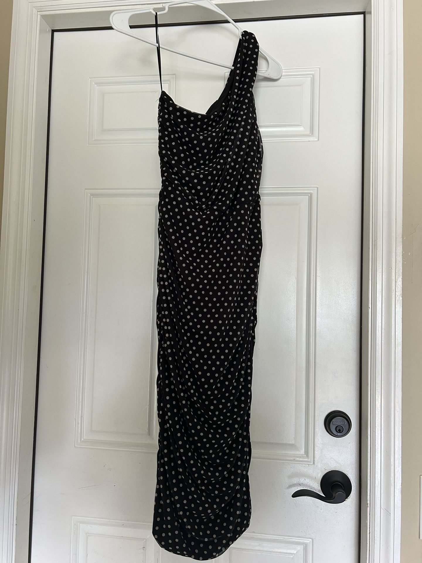 NEW Black And White Polka Dress