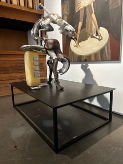 Large Metal Coffee Table / Art Display Pedestal