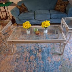 3 Metal Livingroom Tables 