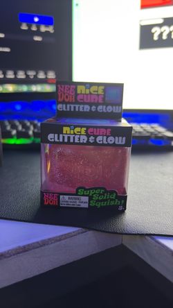 Nee Doh Nice Cube Glitter & Glow Squish Toy