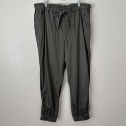 Knox Rose Gray Lyocell Cotton Blend Elasticized Waist Jogger Pants