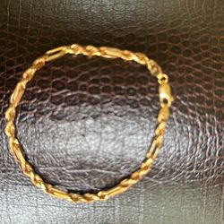 Brand New 14k Yellow Gold Rope Bracelet 2.75mm 5.0 gm. 