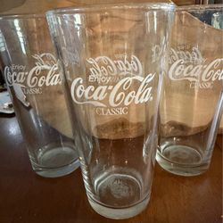Coca-Cola Classic Glass Tumblers Set of 3