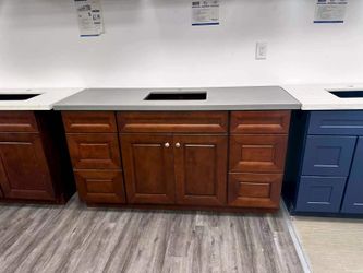 Solid Wood Vanity Cabinet With 6 Drawers