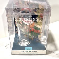 Sterling Goods Beer Book and Glass Gift Set No.12 10oz Pilsner NEW In Box