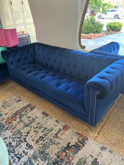 Blue couches