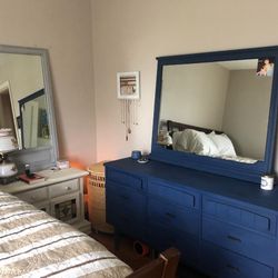 Blue Mid Century Dresser