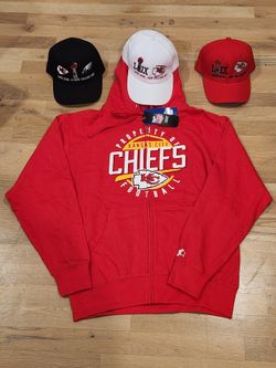 Kansas city chief full zip hooie size large and xl 