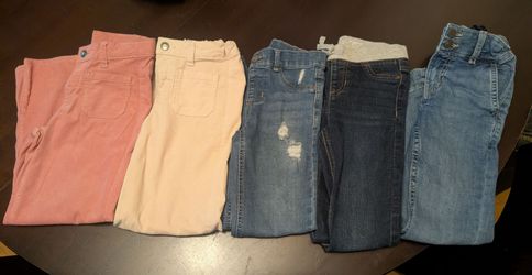 Girls size 7 bootleg, wide leg and jeggings.