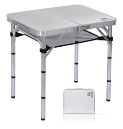 NICEEC Foldable Camping Table Adjustable Height