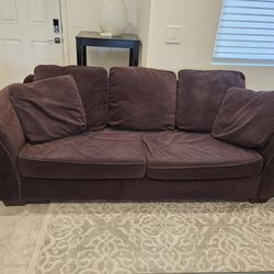 90 Inch Purple Couch