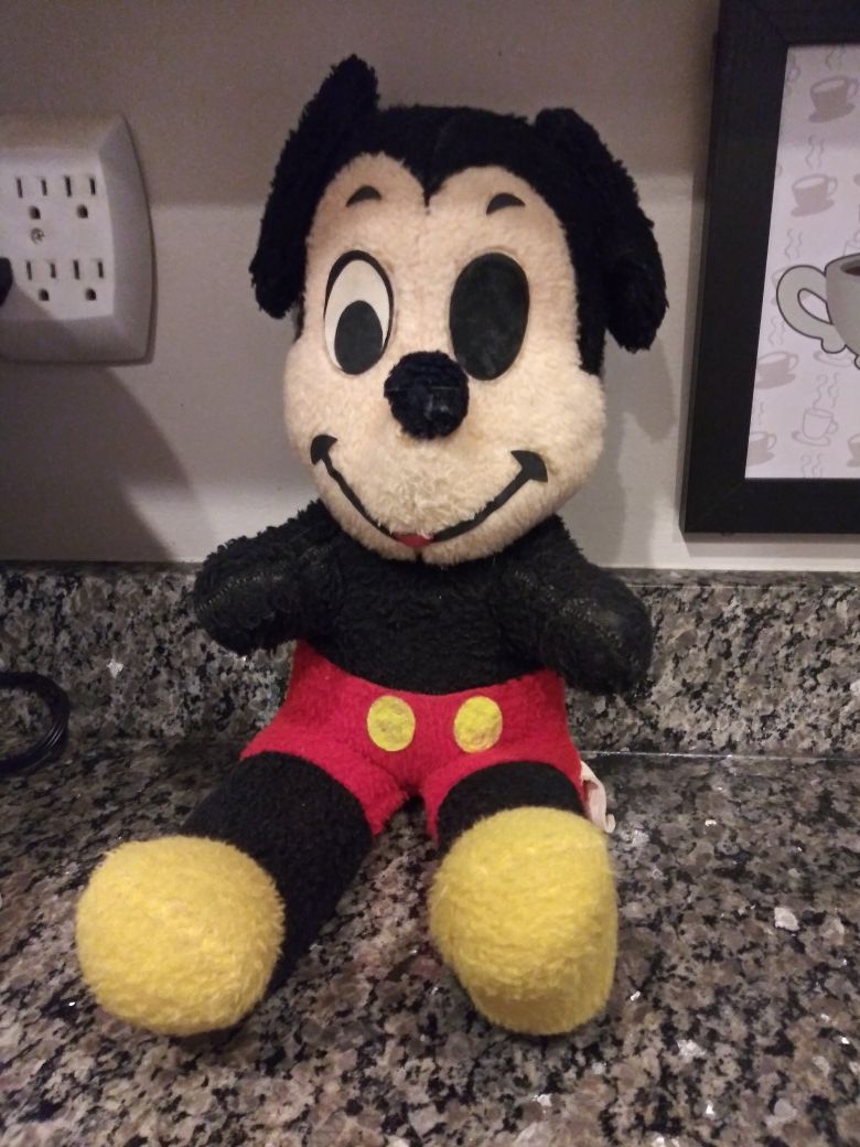 Vintage Mickey Mouse plush doll 30"
