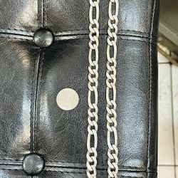 Heavy Solid 20" Figaro Chain Necklace Sterling Silver 925, 10mm