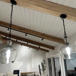 Glass Pendant Lights (2)