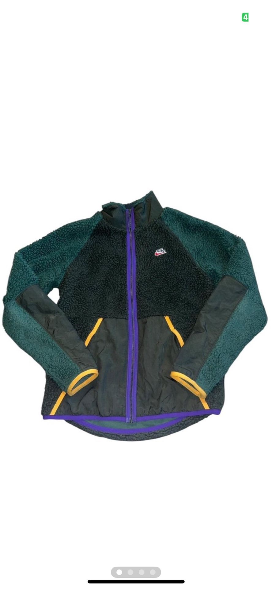 Nike Sherpa Mens M Green Sweatshirt