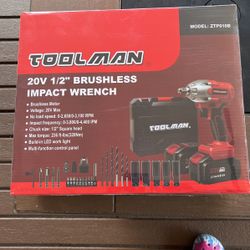 Tool Man 20v 1/2 Brushless Impact