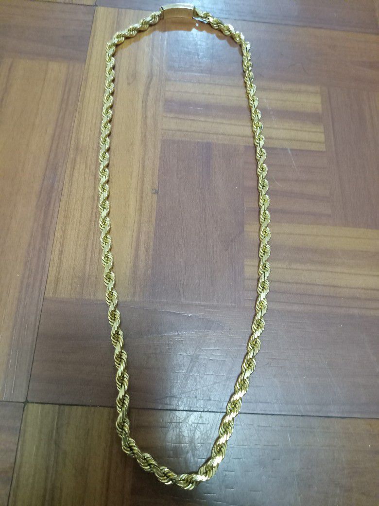 Solid Gold Rope Chain 