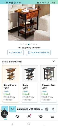 End Table With Charging Station