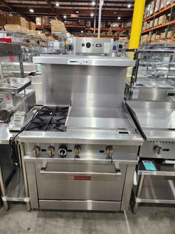 🔥Commercial Range Burner/ Griddle Combo (Combinación de Quemador y Plancha para Cocina Comercial)