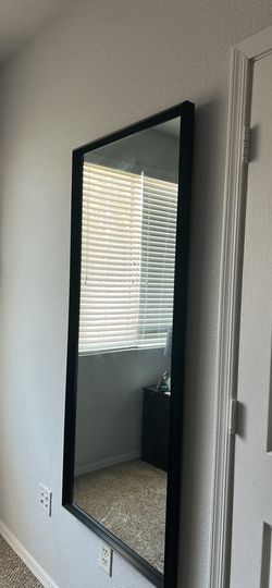 Full Length Black Framed Mirror