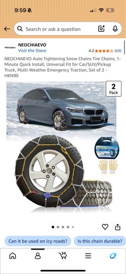 Brand New Tire Chains (Set of 4, HKN90)