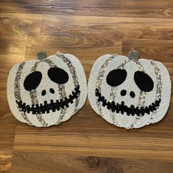 Beaded Pumpkin/Skeleton Placemats/Chargers
