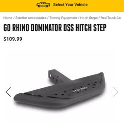 go rhino rear drop step for hitch 