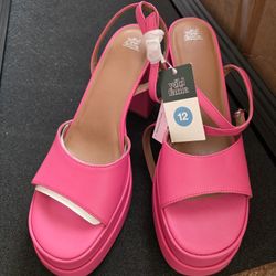 Hot Pink Strappy Heels - New With Tags