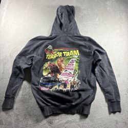 Halloween Horror Nights Men’s M Gray Hoodie 2023 Terror Tram Universal #2850