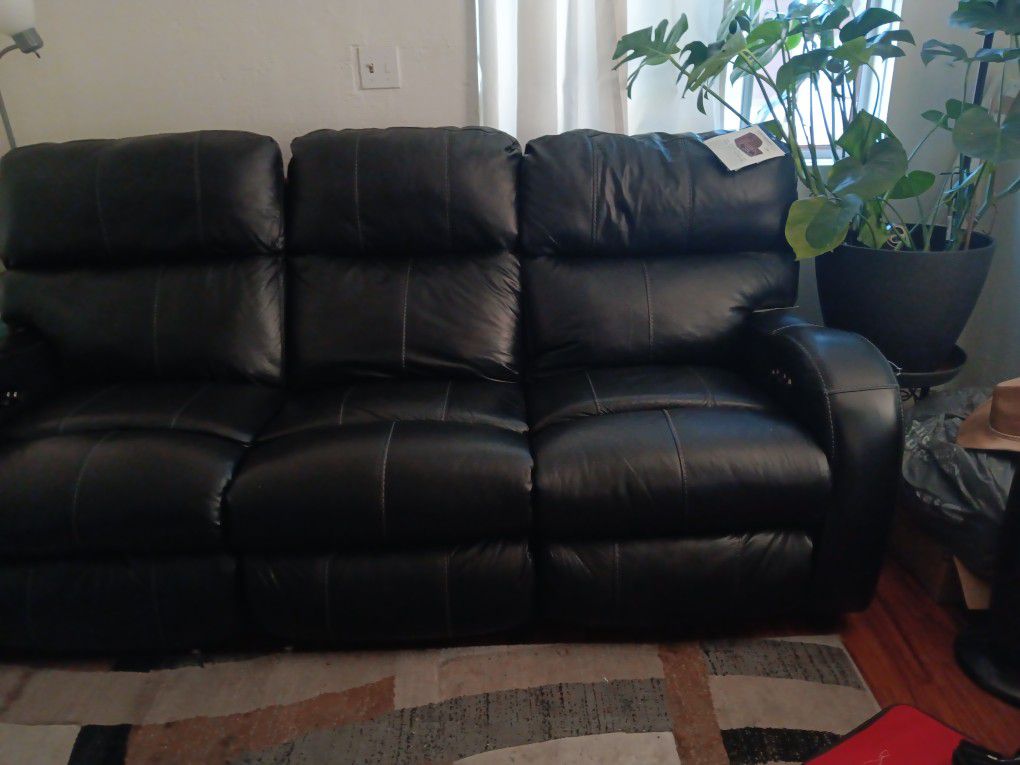 Leather 3 Piece Reclining Sofa