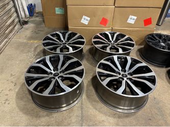 (4) USED OEM Wheels FORD Explorer  Rims 20" ORIGINAL Machined Black 5X4.5
