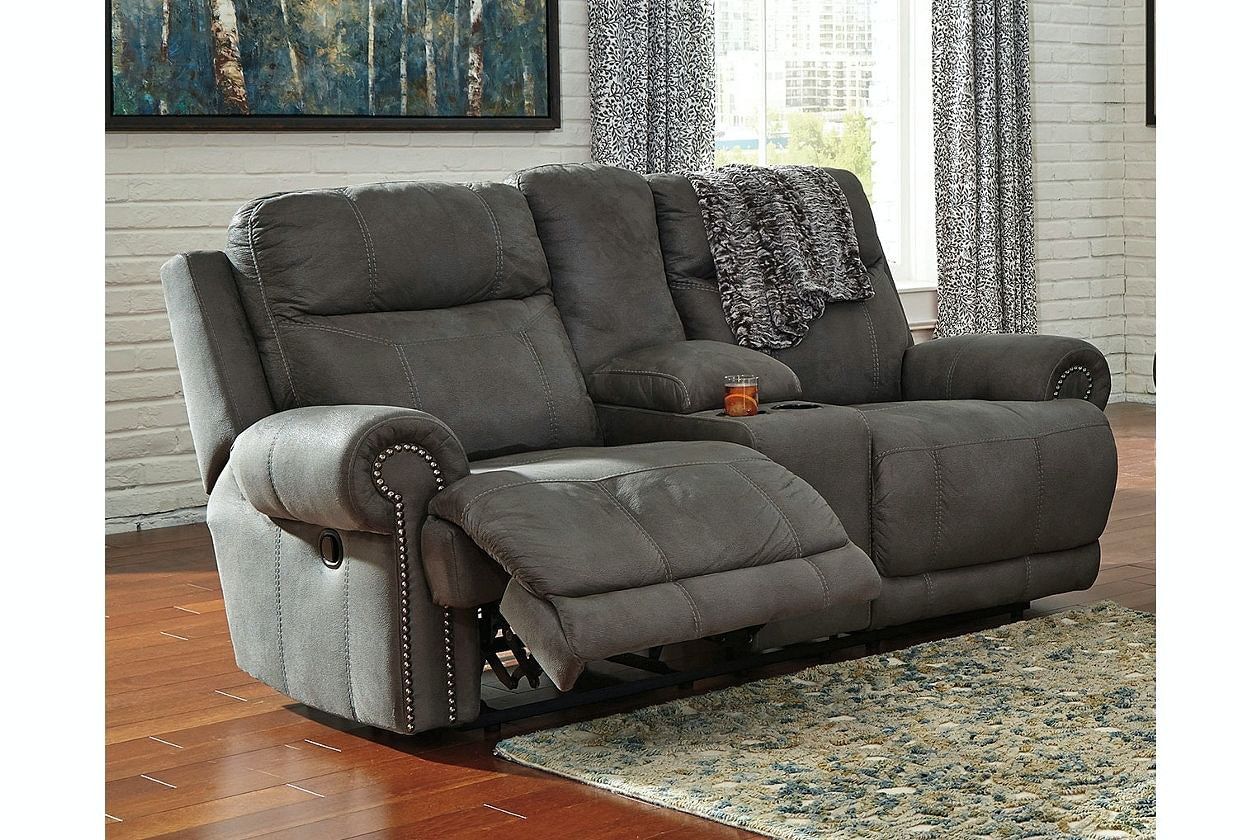 Manual Reclining Loveseat With Console