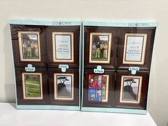 8 Solid Wood Picture Frames 5” x 7” Brand New