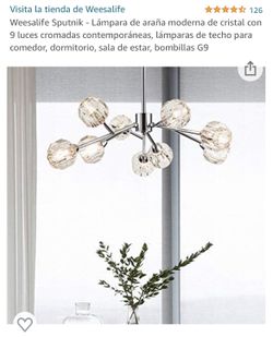 Contemporary Chrome 9 Light Modern Crystal Chandelier