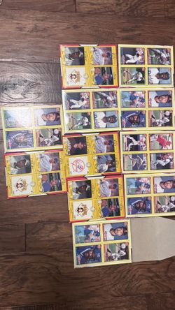 1991 7 Topps & 4 Fleer Un Cut Bottom of Box Card Sets The 1991 Topps and Fleer uncut box bottom panels