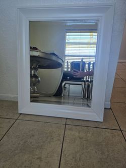 White Framed Wall Mirror