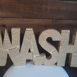 Wood WASH Laundry Wall Decor
