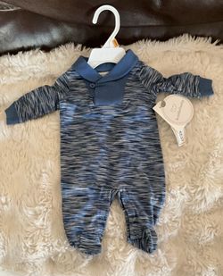 Babies r us blue white boy onesie
