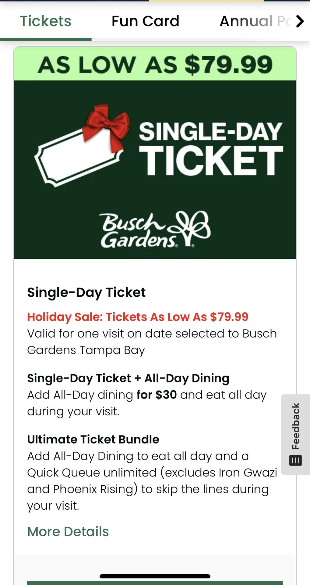 Busch Gardens Tickets
